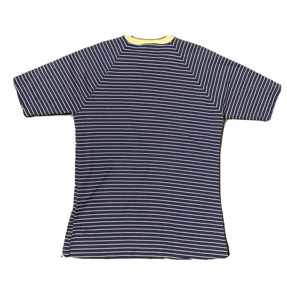 Vintage Mens XL Tee Grubb Stuff Crewneck Shirt Pullover Short Sleeve Blue Stripe - Picture 9 of 10